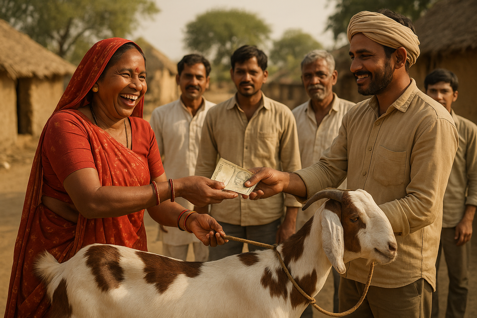 20250914_2206_Village Goat Sale_simple_compose_01k54h851eemgskmy2tf1vfjgk